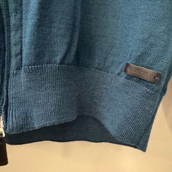 Bigotti Men’s Zip up Mock Neck Wool Blend Cardigan Sweater Zip Up Size S - Picture 7 of 14